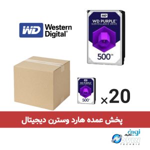 کارتن 20 تایی هارد وسترن دیجیتال بنفش 500 گیگابایت با گارانتی شرکتی (ریفر)