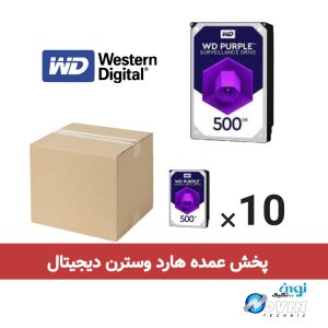 کارتن 10 تایی هارد وسترن دیجیتال بنفش 500 گیگابایت با گارانتی شرکتی (ریفر)